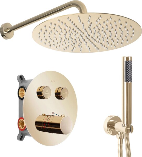 Podomietkový Sprchový Set Rea Lungo Thermostat Gold + Box