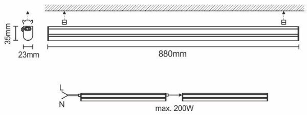 LED Podlinkové svietidlo LED/12W/230V 4000K