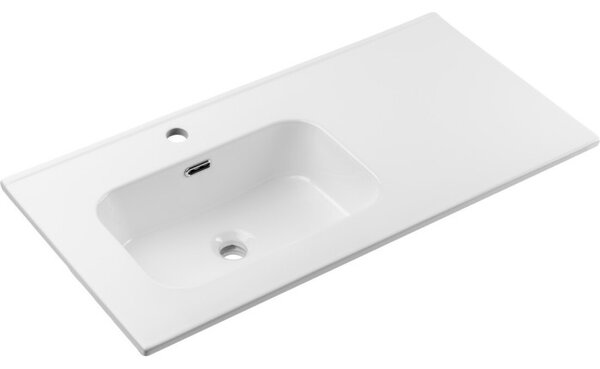 Comad Závesná skrinka Ocean so zápustným umývadlom 90 cm čierna/dub olejovaný