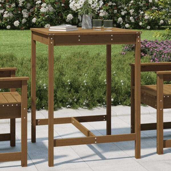 Maison Exclusive - Záhradný stôl medovo hnedý 82,5x82,5x110 cm masívne drevo borovica
