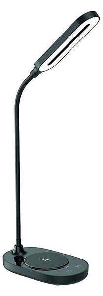 LED Stmievateľná dotyková lampa s bezdrôtovým nabíjaním OCTAVIA LED/7W/230V čierna