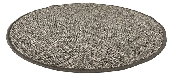 Vopi , Kusový koberec Alassio hnedý okrúhly, 67x67 (priemer) kruh, hnedá, chodba / predsieň