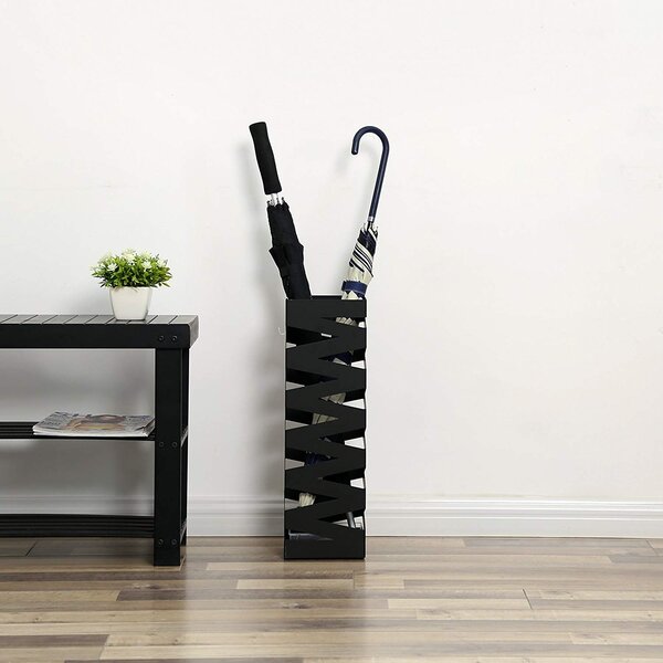 SONGMICS Stojan na dáždniky SONGMICS štvorcový, čierny, LUC16B