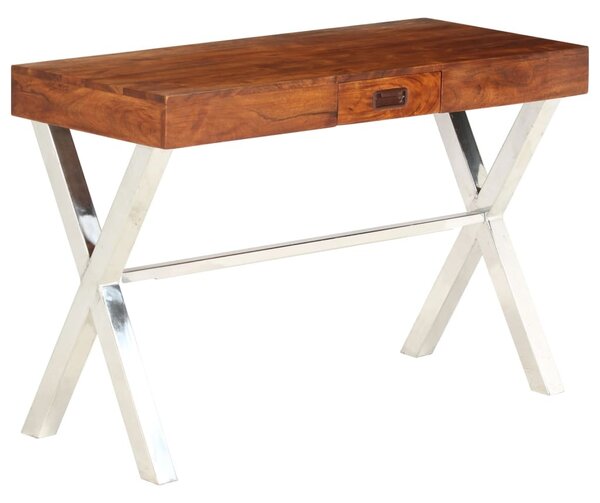 Maison Exclusive – písací stôl z masívneho dreva s medovým povrchom, 110 x 50 x 76 cm
