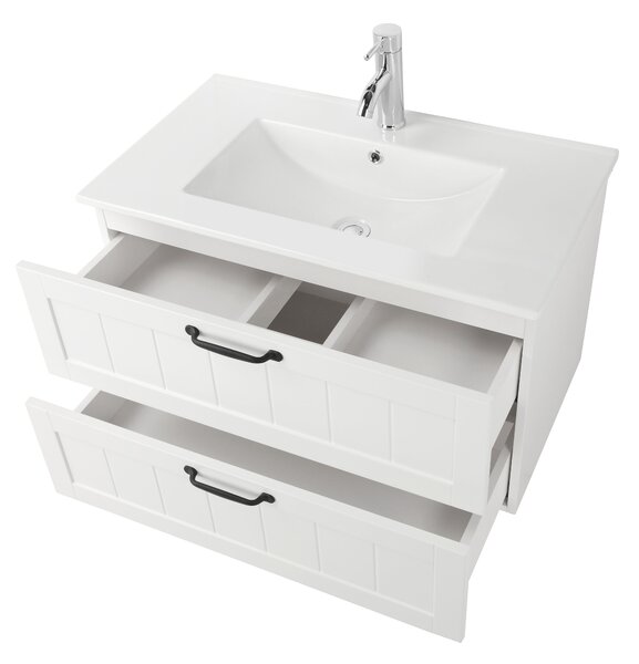 Závesná skrinka pod umývadlo Houseland Lavia 80 cm biela