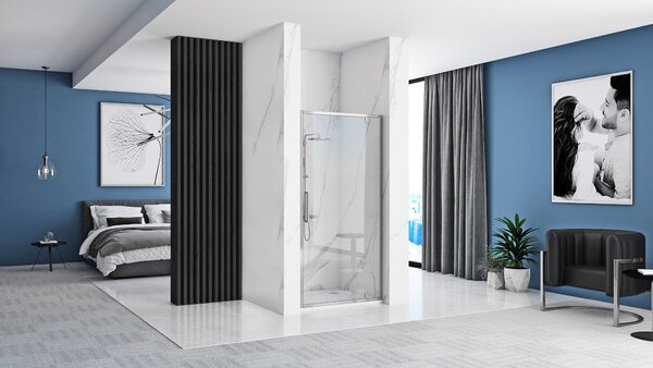 Rea Rapid Swing, 1-krídlové sprchové dvere 90 x195 cm, 6mm číre sklo, chrómový profil, REA-K5606