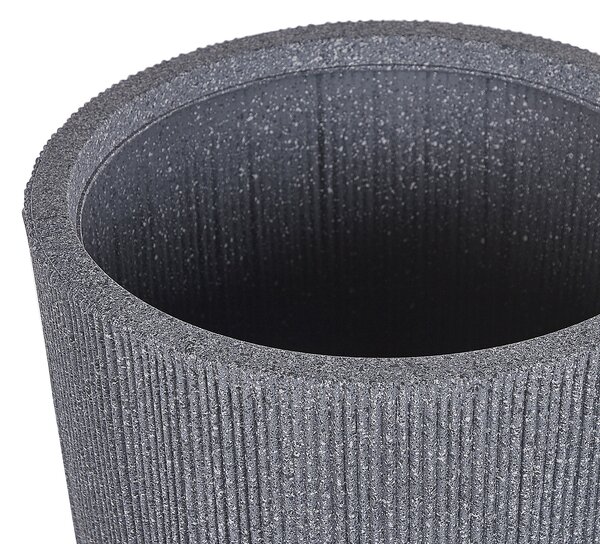 Kvetináč sivý polyresin 48 x ø 44 cm vysoký moderný minimalistický izbový vonkajší črepník