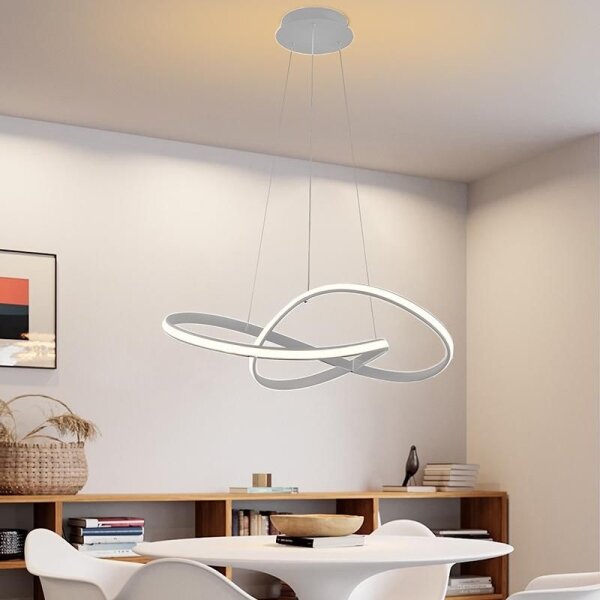 Brilagi - LED Stmievateľný luster na lanku COSMOWAVE LED/70W/230V 3000-6500K strieborná + DO