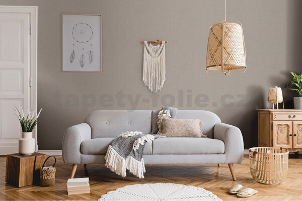 Vliesové tapety na stenu IMPOL Luna 10099-02, textilná štruktúra krémová so strieborným ligotom, rozmer 10,05 m x 0,53 m, ERISMANN