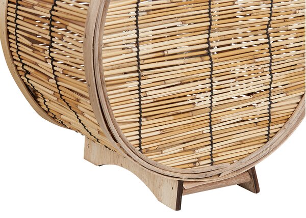 Lampáš prírodný ratanový 30 cm sklenený svietnik boho štýl dekoratívny doplnok
