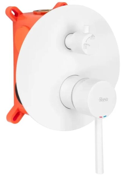 Rea Lungo, podomietková vaňová batéria + Box, biela, REA-B6440