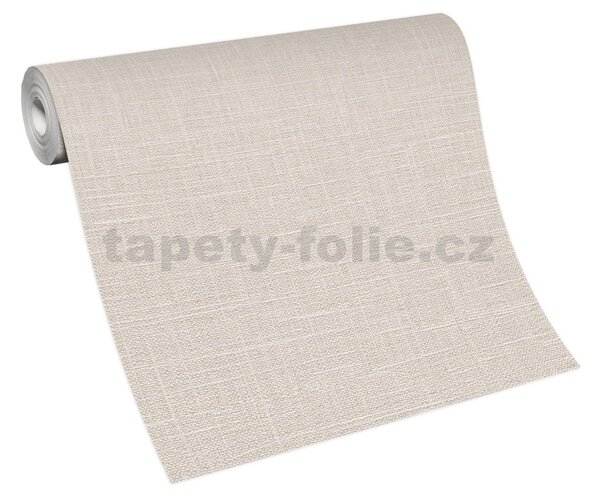 Vliesové tapety na stenu IMPOL Luna 10099-02, textilná štruktúra krémová so strieborným ligotom, rozmer 10,05 m x 0,53 m, ERISMANN