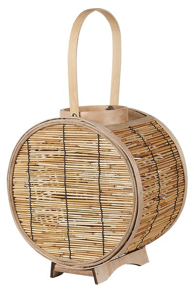 Lampáš prírodný ratanový 30 cm sklenený svietnik boho štýl dekoratívny doplnok