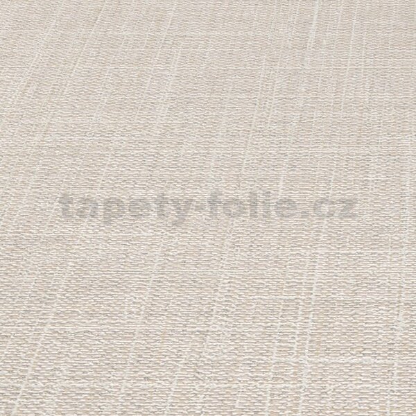 Vliesové tapety na stenu IMPOL Luna 10099-02, textilná štruktúra krémová so strieborným ligotom, rozmer 10,05 m x 0,53 m, ERISMANN