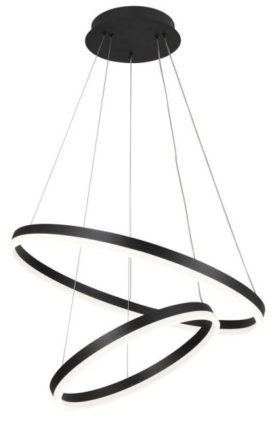 Brilagi - LED stmievateľný závesný luster na lanku CIRCLE LED/70W/230V 3000-6500K čierny+DO