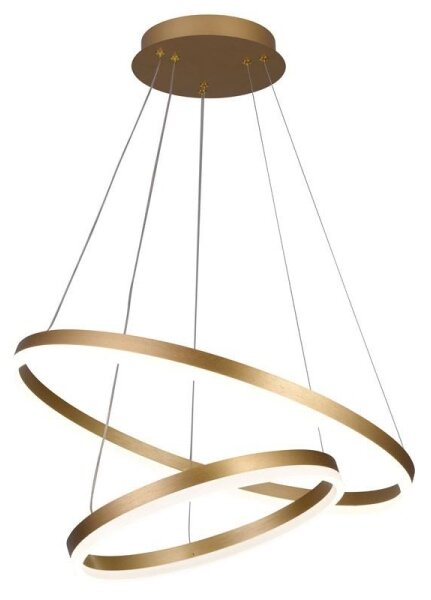 Brilagi - LED stmievateľný závesný luster na lanku CIRCLE LED/70W/230V 3000-6500K zlatá + diaľkové ovládanie