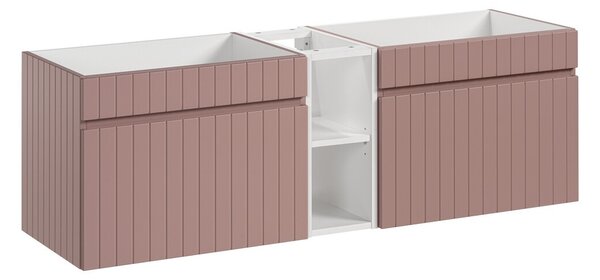 Comad Závesná skrinka pod umývadlo Iconic 140 cm biela/ružová