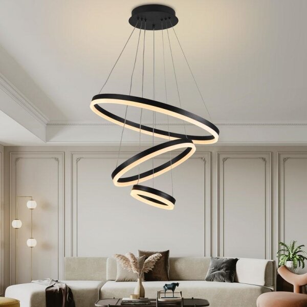LED Stmievateľný luster na lanku LED/85W/230V 3000-6500K + diaľkové ovládanie