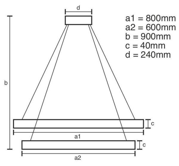 LED Stmievateľný luster na lanku LED/100W/230V 3000-6500K + diaľkové ovládanie