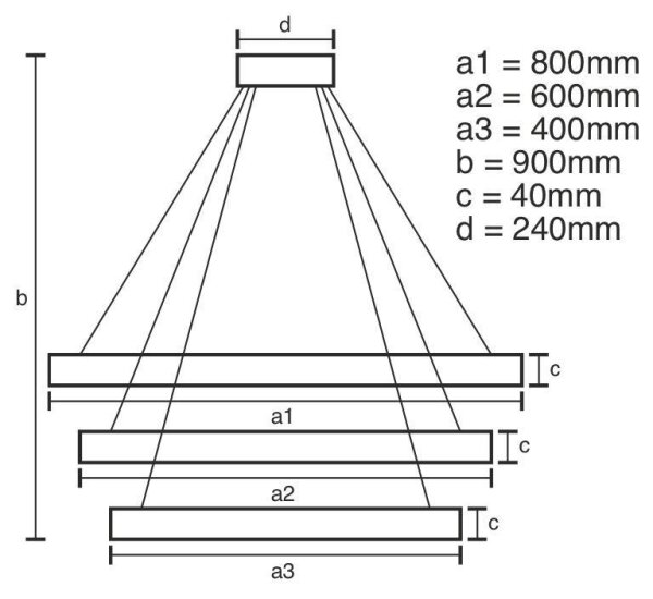 LED Stmievateľný luster na lanku LED/125W/230V 3000-6500K + diaľkové ovládanie