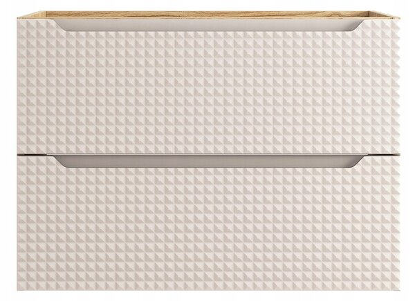 Comad Závesná skrinka pod umývadlo Luxor Beige II s doskou 120 cm béžový/dub olejovaný