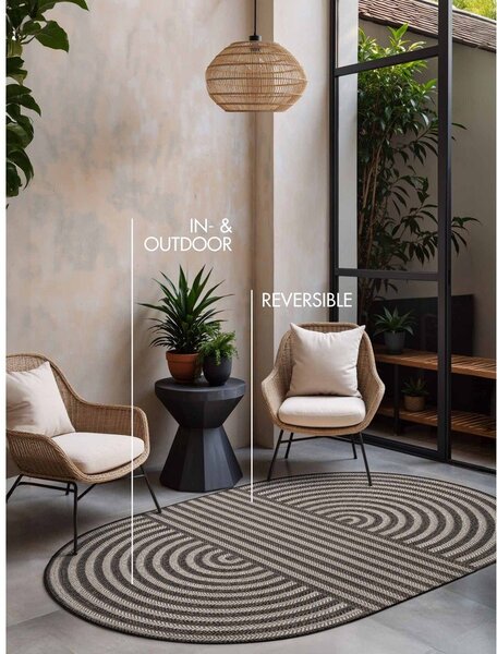 Čierny/krémový vnútorný a vonkajší koberec 160x230 cm Haringey Woodfield – Ted Baker