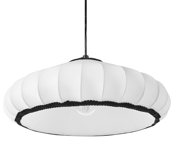Závesná lampa biela nylon látkové tienidlo osvetlenie moderný štýl obývacia izba