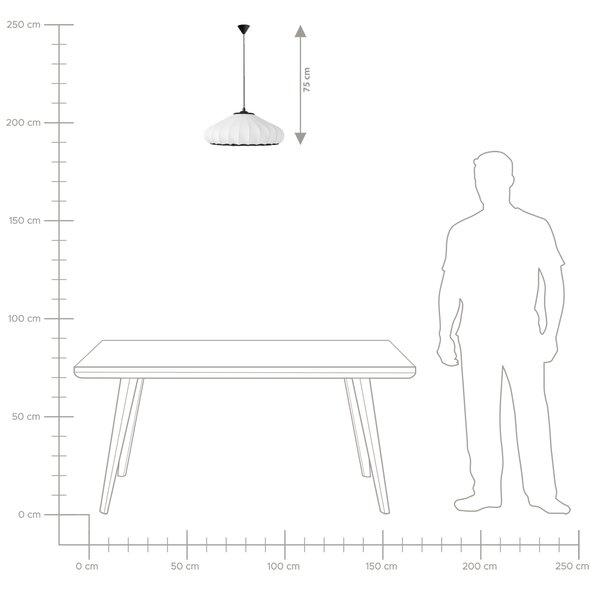 Závesná lampa biela nylon látkové tienidlo osvetlenie moderný štýl obývacia izba