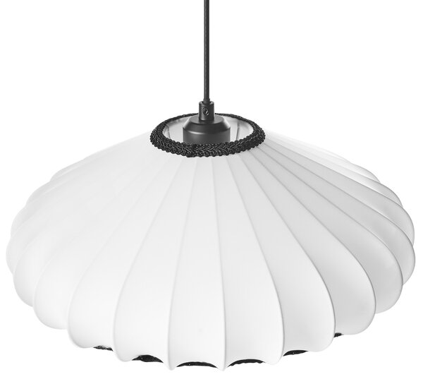 Závesná lampa biela nylon látkové tienidlo osvetlenie moderný štýl obývacia izba