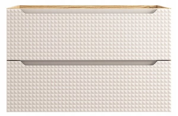 Comad Závesná skrinka pod umývadlo Luxor Beige s doskou 120 cm béžová/dub olejovaný