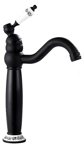 Umývadlo BATÉRIA VENUS KRAN retro BLACK loft porcelán LAUFERI