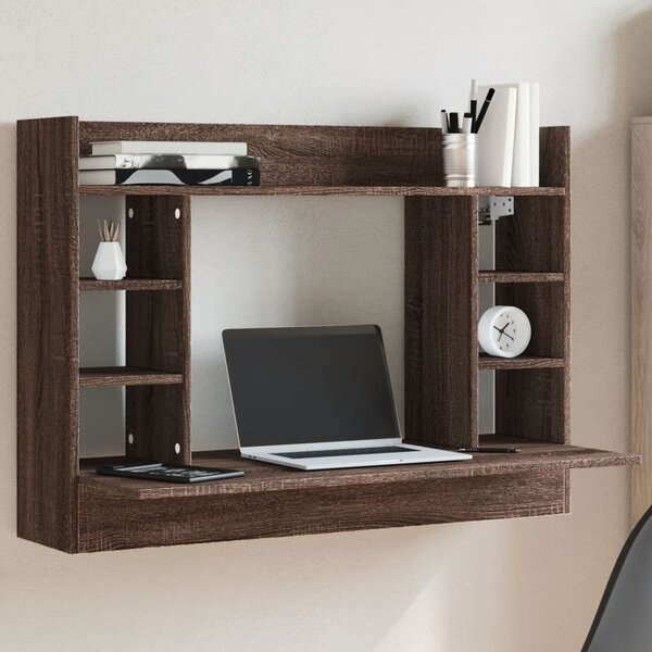Maison Exclusive - Nástenný písací stôl hnedý dubový vzhľad 105x48x75 cm drevený materiál