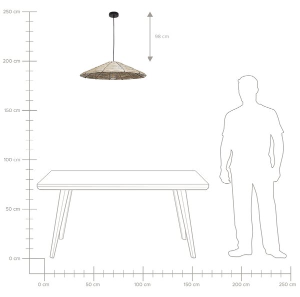 Závesná lampa prírodná tienidlo z morskej trávy čierna kovová objímka na žiarovku boho stropné svietidlo spálňa obývačka