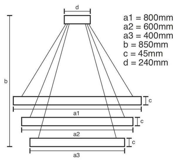 LED Stmievateľný luster na lanku LED/220W/230V 3000-6500K + diaľkové ovládanie
