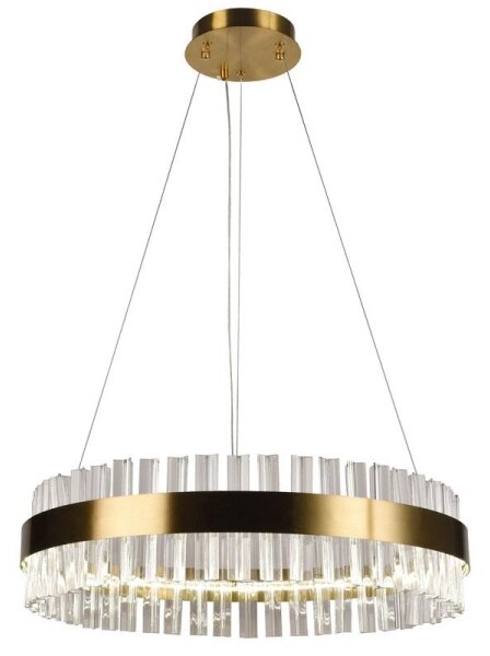LED Stmievateľný krištáľový luster na lanku LED/40W/230V + diaľkové ovládanie
