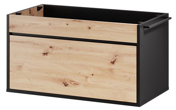Szynaka Závesná skrinka pod umývadlo Mossa 58 80 cm dub Artisan/čierna