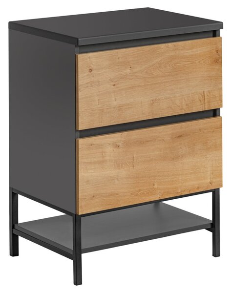 Comad Závesná skrinka pod umývadlo Monako 820 2S 60 cm šedá/dub hamilton
