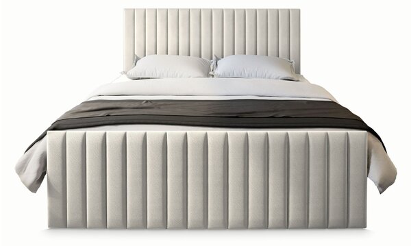 Čalúnená boxspring manželská posteľ Arion 180x200 - krémová