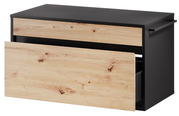 Szynaka Závesná skrinka pod umývadlo Mossa 58 80 cm dub Artisan/čierna