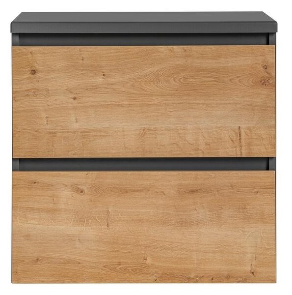 Comad Závesná skrinka pod umývadlo Monako 820 2S 60 cm šedá/dub hamilton