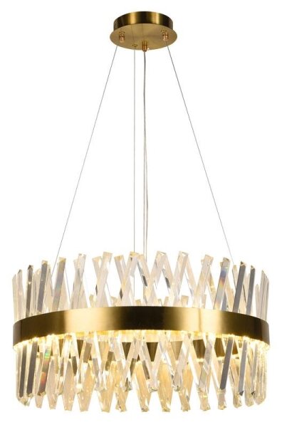 LED Stmievateľný luster na lanku LED/80W/230V 3000-6500K zlatá + diaľkové ovládanie