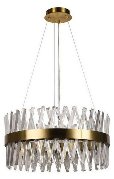 LED Stmievateľný luster na lanku LED/80W/230V 3000-6500K zlatá + diaľkové ovládanie