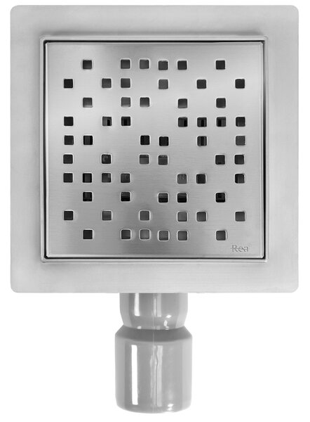 Rea Dots, nerezový odtokový žľab 150x150 mm, oceľová, REA-G6203