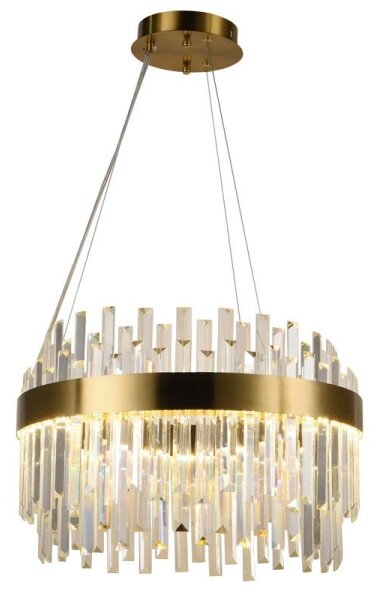 LED Stmievateľný luster na lanku LED/70W/230V 3000-6500K zlatá + diaľkové ovládanie