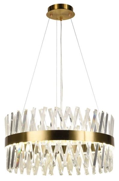 LED Stmievateľný luster na lanku LED/80W/230V 3000-6500K zlatá + diaľkové ovládanie