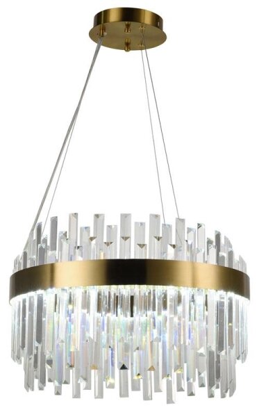 LED Stmievateľný luster na lanku LED/70W/230V 3000-6500K zlatá + diaľkové ovládanie