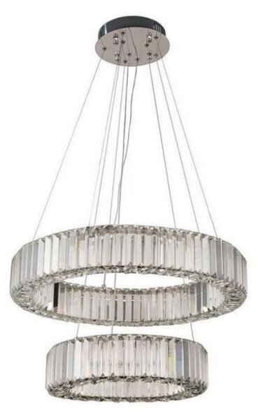 LED Stmievateľný luster na lanku LED/65W/230V 3000-6500K chróm + diaľkové ovládanie