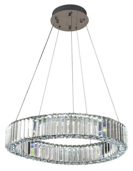 LED Stmievateľný luster na lanku LED/40W/230V 3000-6500K chróm + diaľkové ovládanie