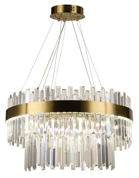 LED Stmievateľný krištáľový luster na lanku LED/80W/230V + diaľkové ovládanie
