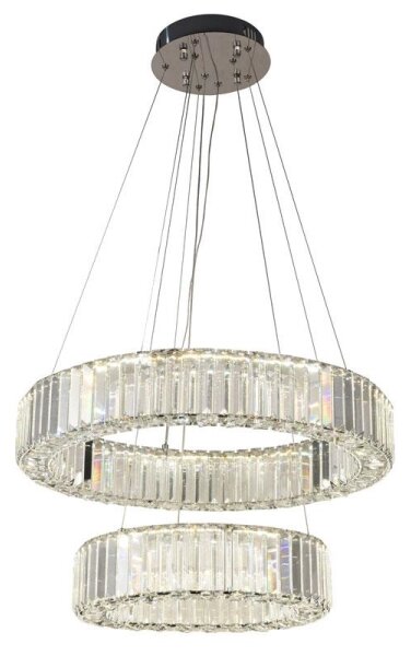 LED Stmievateľný luster na lanku LED/65W/230V 3000-6500K chróm + diaľkové ovládanie